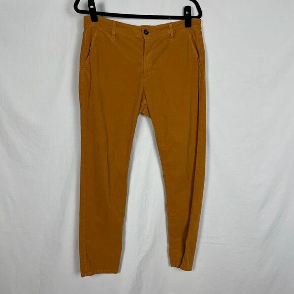 Ag Jeans The Caden Tailored Trouser Burnt Orange Corduroy Pant - Women’s 10 - Picture 2 of 6